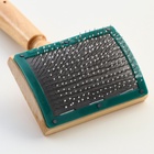 Щётка - пуходёрка деревянная с каплями и рамкой, основание 70×50 мм - Фото 5