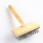 Щётка - пуходёрка, основание 110×58 мм, жёсткая, для «Кавказца», дерево - Фото 4