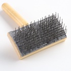 Щётка - пуходёрка, основание 110×58 мм, жёсткая, для «Кавказца», дерево - Фото 5