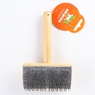 Щётка - пуходёрка, основание 110×58 мм, жёсткая, для «Кавказца», дерево - Фото 7