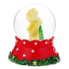 Сувенир снежный шар "С Новым Годом! Медвежонок с ёлкой", d=6,5 см - Фото 2