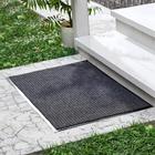 Коврик придверный влаговпитывающий, ребристый, «Стандарт», 50×80 см, серый - Фото 1