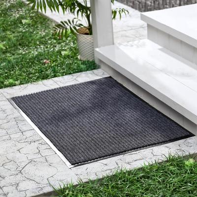 Коврик придверный влаговпитывающий, ребристый, «Стандарт», 50×80 см, серый