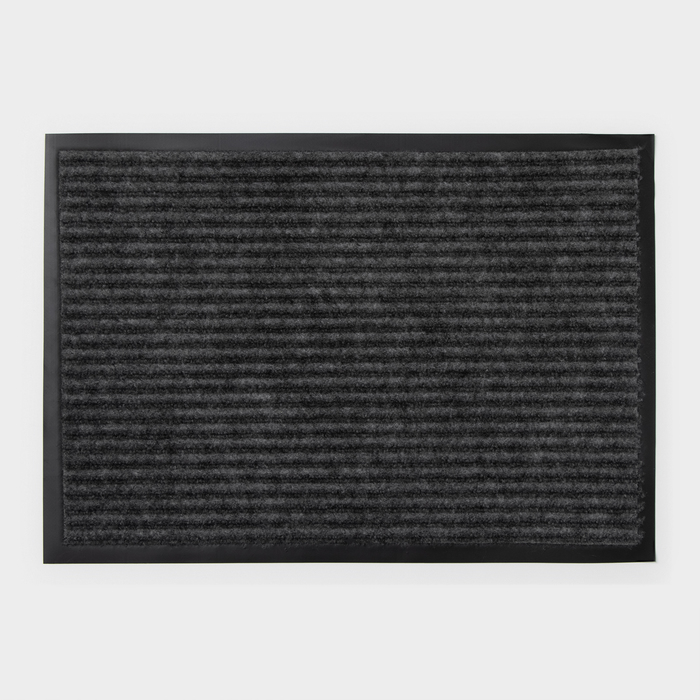 Коврик придверный влаговпитывающий, ребристый, «Стандарт», 40×60 см, серый - Фото 1