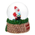 Сувенир снежный шар "Крепкого здоровья. Дед мороз с пингвином" - Фото 2