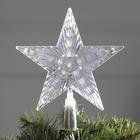 Светодиодная верхушка на ёлку «Звезда белая» 18 см, 20 LED, провод 2 метра, 220 В, свечение мульти - фото 8921541