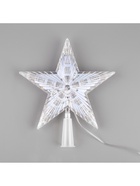 Светодиодная верхушка на ёлку «Звезда белая», 18 см, 20 LED, 220 В, свечение мульти - Фото 6