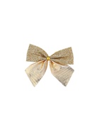 Ёлочные игрушки 8 шт. «Зимнее волшебство. Бантик с блеском» пластик, 4.5×5.5 см, золото - Фото 4