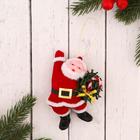 Украшение ёлочное "Дед Мороз с веночком и мешком" 6,5 см микс - Фото 1