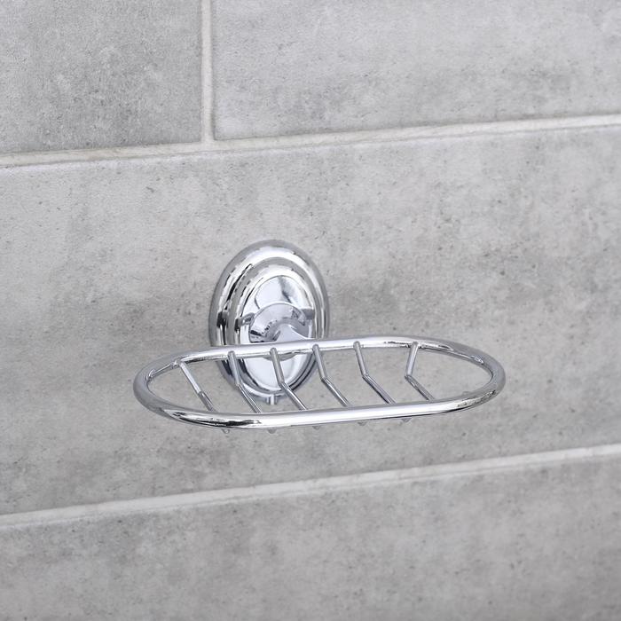 Мыльница настенная Accoona A11102-1, решетка, хром - Фото 1