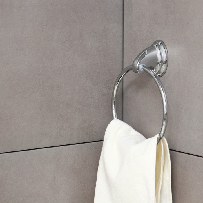 Держатель для полотенец одинарный, кольцо Accoona A11108, хром