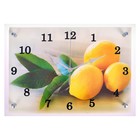 Часы-картина настенные, интерьерные "Лимонный аромат", бесшумные, 25 х 35 см - фото 320295424