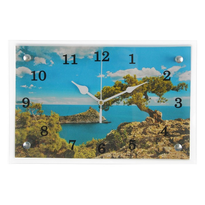 Часы-картина настенные, серия: Природа, "Крым, море", 20х30 см - Фото 1