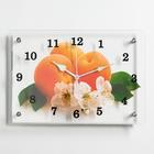 Часы-картина настенные, серия: Кухня, "Абрикосы с цветами", 25х35  см - Фото 7