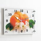 Часы-картина настенные, серия: Кухня, "Абрикосы с цветами", 25х35  см - Фото 8