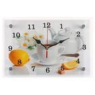Часы настенные, серия: Кухня, "Чайная церемония и лимон", 20х30 см - фото 4083280