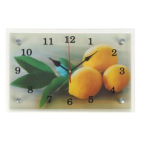 Часы-картина настенные, интерьерные "Лимонный аромат", бесшумные, 20 х 30 см