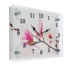 Часы настенные, серия: Цветы, "Бело-сиреневые цветы", 20х30 см - фото 9822153