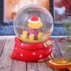 Сувенир снежный шар "Богатейка. Домовёнок с рублем", d=8 см - Фото 2