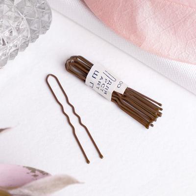 Шпильки для волос «Классика», набор 10 шт., 4.9 см, бронза