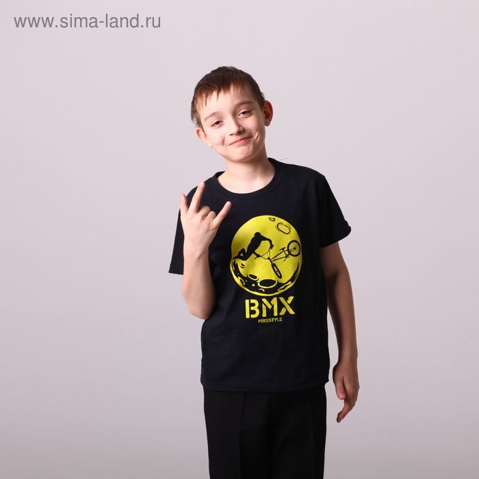 Футболка детская Collorista Glow "BMX", рост 134-140 см (36), 9-10 лет - Фото 1