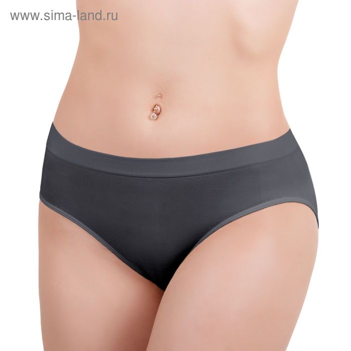 Бесшовные трусы женские slip, миди, Collorista (графит,L/XL) - Фото 1