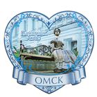 Магнит со смоляной заливкой «Омск. Любочка» - Фото 1