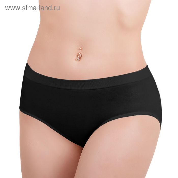 Бесшовные трусы женские slip, макси, Collorista (черный,4XL/5XL) - Фото 1