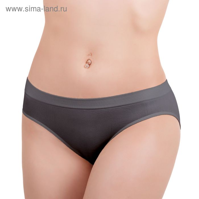 Бесшовные трусы женские slip, классика, Collorista (графит,L/XL) - Фото 1