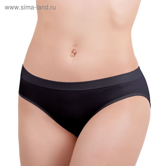 Бесшовные трусы женские slip, классика, Collorista (черный,L/XL) - Фото 1