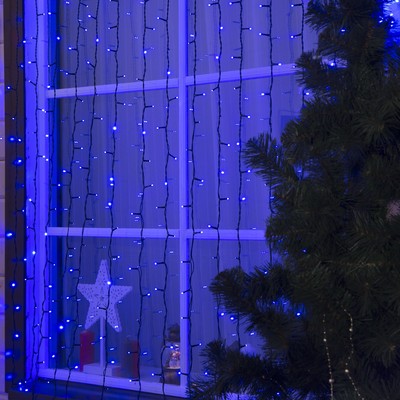 ЗАНАВЕС SPEC. IP44, УМС, Ш:2 м, В:6 м, Н.Т. 2W LED-1440-220V, БЕЗ контр. фикс СИНИЙ