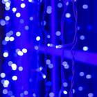 Гирлянда «Занавес» 2 × 3 м, IP44, УМС, белая нить, 760 LED, свечение синее, 220 В - Фото 3