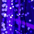 Гирлянда «Занавес» 2 × 6 м, IP44, УМС, тёмная нить, 1440 LED, свечение фиолетовое, 220 В - Фото 3