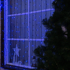 Гирлянда «Занавес» 2 × 6 м, IP44, УМС, тёмная нить, 1440 LED, свечение синее, 220 В - Фото 1