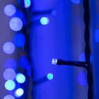 Гирлянда «Занавес» 2 × 6 м, IP44, УМС, тёмная нить, 1440 LED, свечение синее, 220 В - Фото 2
