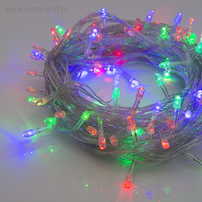 НИТЬ, 9 м, Н.С. LED-100-220V, моргает, МУЛЬТИ(RG/RB) - Фото 1