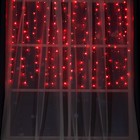 Гирлянда «Занавес» 1.5 × 1 м, IP20, прозрачная нить, 180 LED, свечение красное, 8 режимов, 220 В - фото 3617246