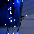 Гирлянда «Бахрома» 3 × 0.6 м, IP44, УМС, тёмная нить, 160 LED, свечение бело-синее, мигание, 220 В - Фото 3