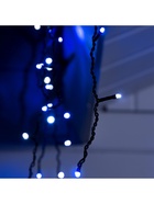 Гирлянда «Бахрома» 3 × 0.6 м, IP44, УМС, тёмная нить, 160 LED, свечение бело-синее, мигание, 220 В 1080171 - фото 319918233