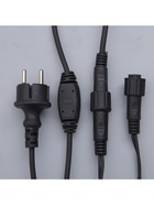 Гирлянда «Бахрома» 3 × 0.6 м, IP44, УМС, тёмная нить, 160 LED, свечение бело-синее, мигание, 220 В 1080171 - фото 319918235