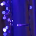 Гирлянда "Занавес" уличная УМС, 2 х 6 м, 2W LED-1440/280-220V, мерцание, нить белая, свечение фиолетовое - Фото 2