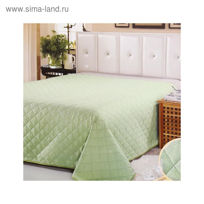 Покрывало "Этель Элегант" евро-макси Олива 220*240 см, 80% микрофибра, 20% бамбуковое волокно 1045 - Фото 1