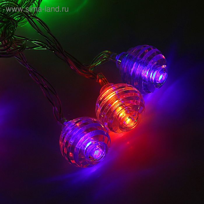 НИТЬ, 3 м, с насад. "Космос", Н.С. LED-20-3,6V, (АА*3 шт.не в компл)  МУЛЬТИ - Фото 1