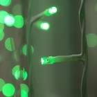 Гирлянда "Занавес" 2 х 6 м , IP44, УМС, белая нить, 1440 LED, свечение зелёное, фиксинг, 220 В - Фото 2