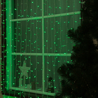 Гирлянда "Занавес" уличная УМС, 2 х 6 м, 2W LED-1440/280-220V, мерцание, нить белая, свечение зелёное - Фото 1