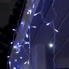 Гирлянда «Бахрома» 3 × 0.6 м, IP44, УМС, прозрачная нить, 160 LED, свечение бело-синее, мигание, 220 В - Фото 2