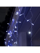 Гирлянда «Бахрома» 3 × 0.6 м, IP44, УМС, прозрачная нить, 160 LED, свечение бело-синее, мигание, 220 В - Фото 7