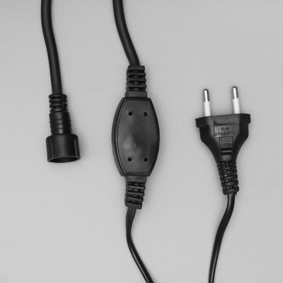 Гирлянда «Занавес» 2×3 м, IP44, УМС, тёмная нить, 760 LED, свечение RG/RB, мигание, 220 В