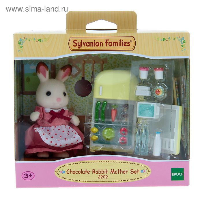 Игровой набор "Мама Шоколадный кролик и холодильник" - Фото 1