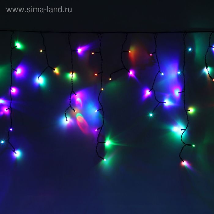 Гирлянда "Бахрома" улич. Ш:1 м, В:0,6 м, Н.Т. LED-60-220V, моргает, МУЛЬТИ(RGB)